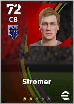 Stromer eFootball 2026 player card — 72 OVR CB