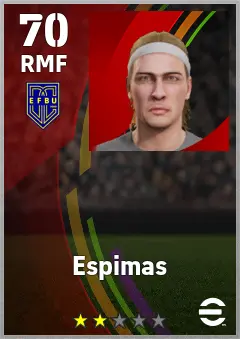 Espimas eFootball 2026 player card — 70 OVR RMF