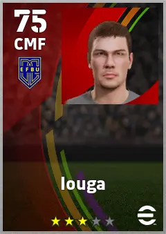 Iouga eFootball 2026 player card — 75 OVR CMF