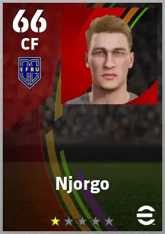 Njorgo eFootball 2026 player card — 66 OVR CF