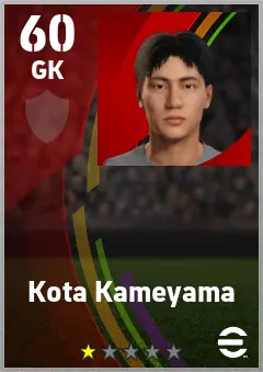 Kota Kameyama eFootball 2026 player card — 60 OVR GK