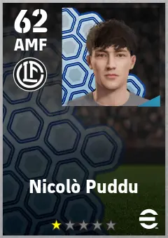 Nicolo Puddu eFootball 2026 player card — 62 OVR AMF