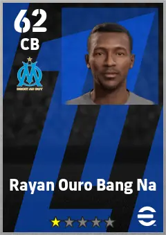Rayan Ouro Bang Na eFootball 2026 player card — 62 OVR CB