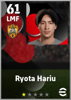 Ryota Hariu eFootball 2026 player card — 61 OVR LMF