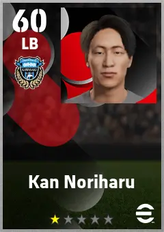 Kan Noriharu eFootball 2026 player card — 60 OVR LB