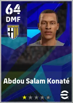 Abdou Salam Konate eFootball 2026 player card — 64 OVR DMF