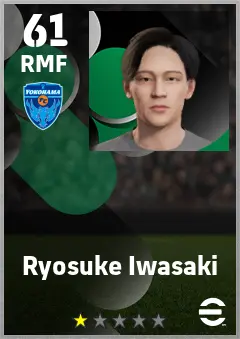 Ryosuke Iwasaki eFootball 2026 player card — 61 OVR RMF