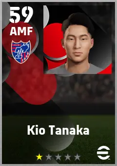Kio Tanaka eFootball 2026 player card — 59 OVR AMF