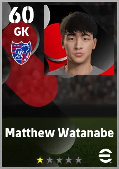 Matthew Watanabe eFootball 2026 player card — 60 OVR GK