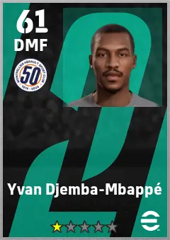 Yvan Djemba-Mbappe eFootball 2026 player card — 61 OVR DMF