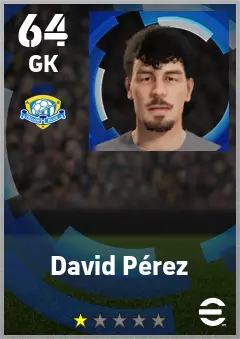 David Perez eFootball 2026 player card — 63 OVR GK