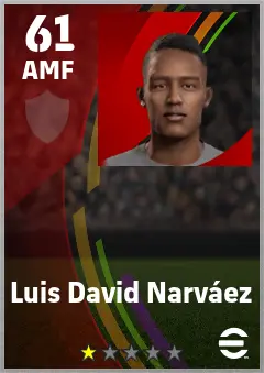 Luis David Narvaez eFootball 2026 player card — 61 OVR AMF
