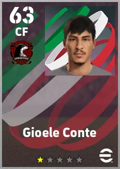 Gioele Conte eFootball 2026 player card — 63 OVR CF