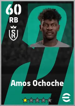 Amos Ochoche eFootball 2026 player card — 60 OVR RB