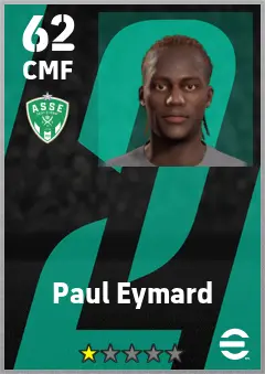 Paul Eymard eFootball 2026 player card — 62 OVR CMF