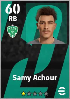 Samy Achour eFootball 2026 player card — 60 OVR RB