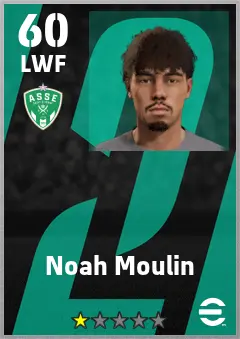 Noah Moulin eFootball 2026 player card — 60 OVR LWF