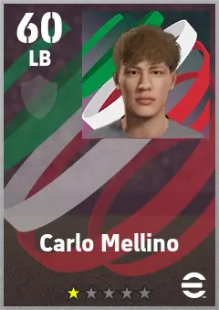 Carlo Mellino eFootball 2026 player card — 60 OVR LB
