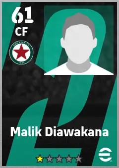 Malik Diawakana eFootball 2026 player card — 61 OVR CF