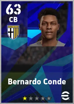 Bernardo Conde eFootball 2026 player card — 63 OVR CB