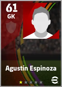 Agustin Espinoza eFootball 2026 player card — 61 OVR GK