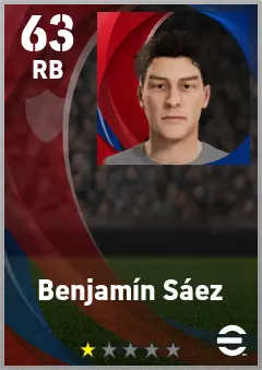 Benjamin Saez eFootball 2026 player card — 63 OVR RB