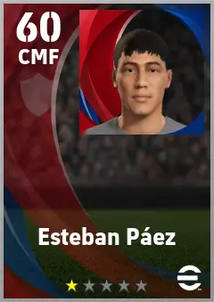 Esteban Paez eFootball 2026 player card — 60 OVR CMF