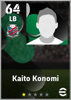 Kaito Konomi eFootball 2026 player card, 64 OVR LB