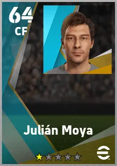 Julian Moya eFootball 2026 player card — 64 OVR CF