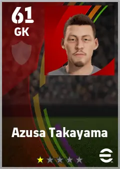 Azusa Takayama eFootball 2026 player card — 61 OVR GK