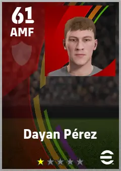 Dayan Perez eFootball 2026 player card — 61 OVR AMF