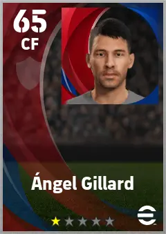 Angel Gillard eFootball 2026 player card — 65 OVR CF
