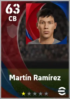 Martin Ramirez eFootball 2026 player card — 63 OVR CB