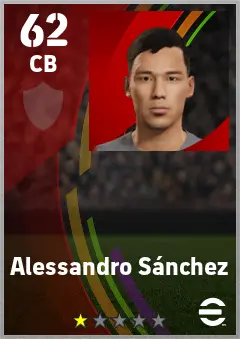 Alessandro Sanchez eFootball 2026 player card — 62 OVR CB