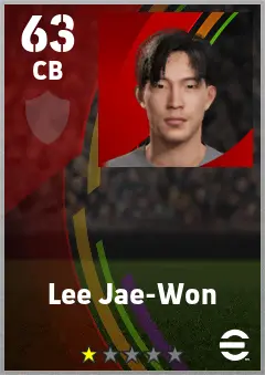Lee Jae-Won eFootball 2026 player card — 63 OVR CB