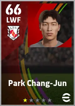Park Chang-Jun eFootball 2026 player card — 66 OVR LWF