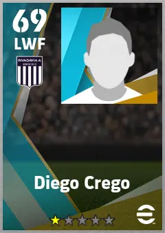Diego Crego eFootball 2026 player card — 69 OVR LWF