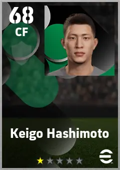 Keigo Hashimoto eFootball 2026 player card — 68 OVR CF
