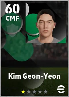 Kim Geon-Yeon eFootball 2026 player card — 60 OVR CMF
