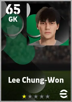 Lee Chung-Won eFootball 2026 player card — 65 OVR GK