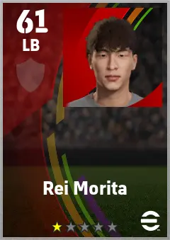Rei Morita eFootball 2026 player card — 61 OVR LB