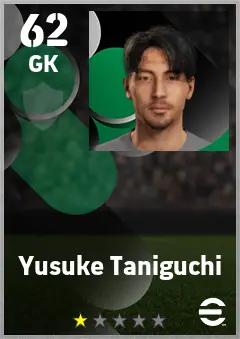 Yusuke Taniguchi eFootball 2026 player card — 62 OVR GK