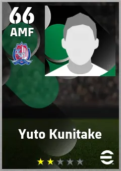 Yuto Kunitake eFootball 2026 player card, 66 OVR AMF