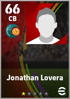 Jonathan Lovera eFootball 2026 player card — 66 OVR CB