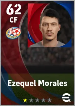 Ezequel Morales eFootball 2026 player card — 62 OVR CF