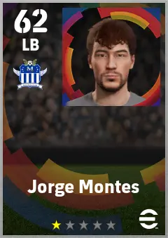 Jorge Montes eFootball 2026 player card — 62 OVR LB