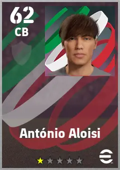 Antonio Aloisi eFootball 2026 player card — 62 OVR CB