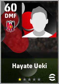 Hayate Ueki eFootball 2026 player card — 60 OVR DMF