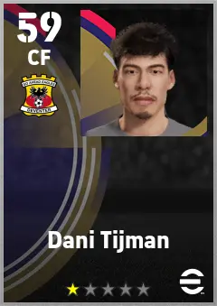 Dani Tijman eFootball 2026 player card — 59 OVR CF