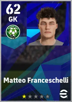 Matteo Franceschelli eFootball 2026 player card — 62 OVR GK